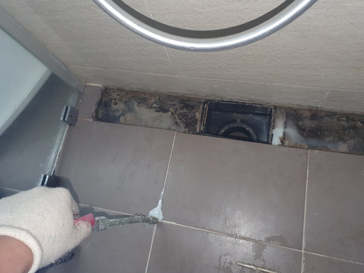 부천 원미구 도당동 누수탐지 샤워 바닥 배수구 세면대 급배수 물샘 작업 자료